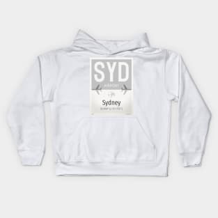 SYD SYDNEY airport Kids Hoodie